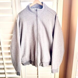 L.L. Bean Katahdin Iron Works Sherpa Lined Full Zip Jacket Men’s Large Gray